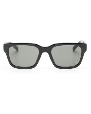 Gucci Web-Stripe Square-Frame Sunglasses - Gray