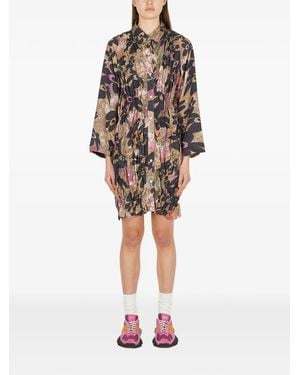Perks And Mini Minikleid Mit Blumenmuster - Braun