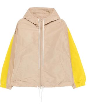 N°21 Hooded Colour-Block Jacket - Natural