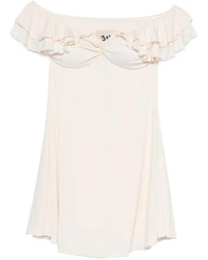 Aniye By Ruffled Off-Shoulder Mini Dress - White