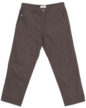 Stone Island Logo-Patch Trousers - Grey