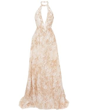 Saiid Kobeisy Embroidered Maxi Dress - Natural