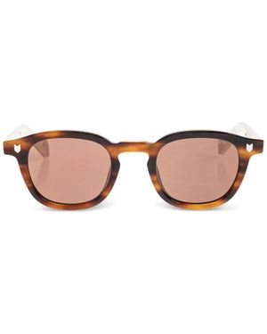 Maison Kitsuné Tortoiseshell-Effect Round-Frame Sunglasses - Pink
