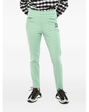 Woolrich Logo-Embroidered Stirrup Pants - Green