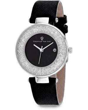 Christian Van Sant Dazzle 34Mm Watch - Black