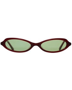 Brøgger Oval-Frame Sunglasses - Green