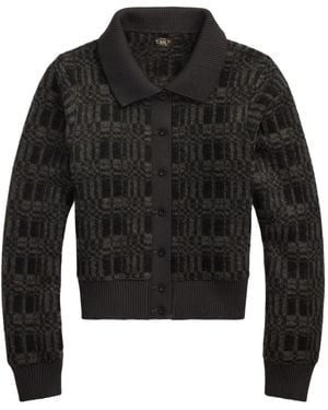 RRL Cárdigan con botones - Negro