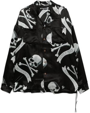MASTERMIND WORLD スカルプリント シャツ - ブラック