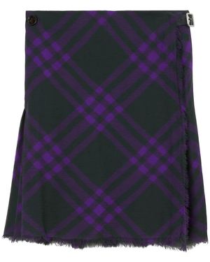 Burberry Karierter Kilt - Blau