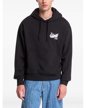 Vans Graphic-Print Drawstring Hoodie - Black