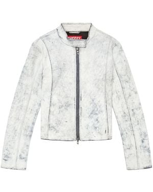 DIESEL ホワイト L-Yric レザージャケット