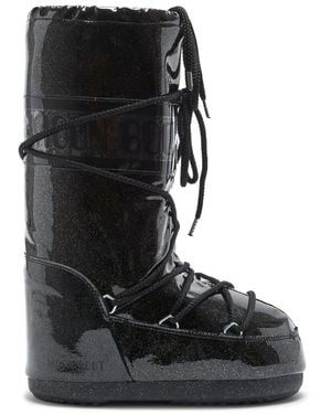 Moon Boot Icon Glitter スノーブーツ - ブラック