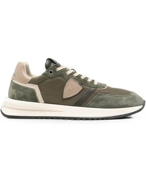 Philippe Model Logo-Patch Paneled Sneakers - White