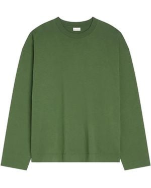 Dries Van Noten Long-Sleeve Cotton T-Shirt - Green