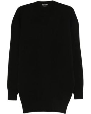 Tom Ford Round-Neck Cashmere Mini Dress - Black