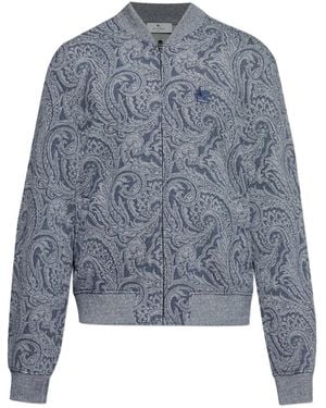 Etro Paisley-print bomber jacket - Azul