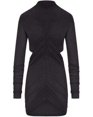 Rick Owens Ruched Cut-Out Mini Dress - Blue