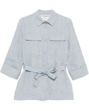 Peserico Sobrecamisa Con Cinturón Y Botones - Blanco