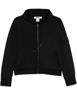 DKNY Scuba-Jersey Hoodie - Black