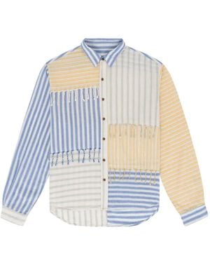 DENIM TEARS Flannel Stripe Shirt - Blue