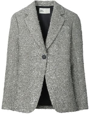 Tory Burch Tweed Blazer - Gray
