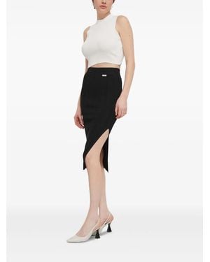 HUGO Ribbed-Knit Top - White