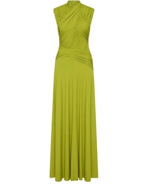 Rachel Gilbert Juniper Ruched Gown - Green