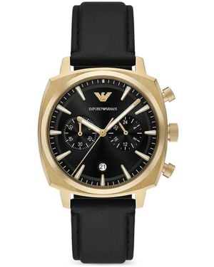 Emporio Armani Round-Face 43Mm - Black