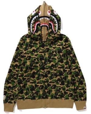 A Bathing Ape Full-Zip Camouflage-Print Hoodie - Green