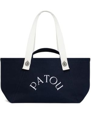 Patou Gm Trapeze Tote Bag - Blue