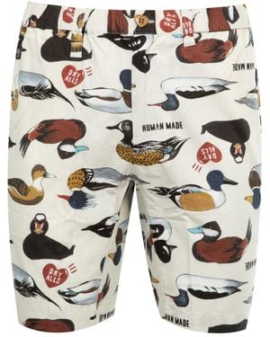 Human Made Duck-Print Shorts - Grey