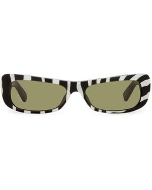 Jacquemus X Linda Farrow Capri Rectangular Sunglasses - Green