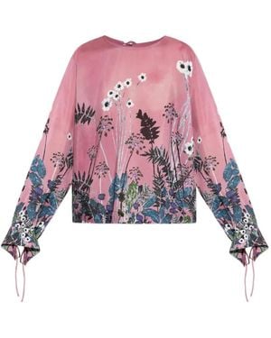 Munthe Basilia Floral-Print Blouse - Pink