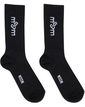 MSGM Logo Socks - Black