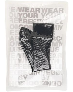 Comme des Garçons Logo-Detail Ribbed Socks - White
