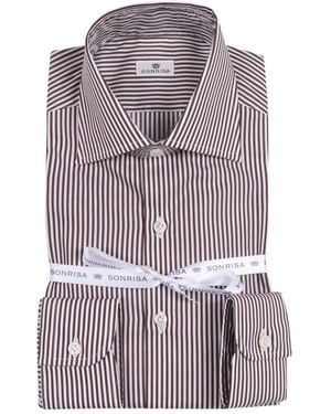 Sonrisa Striped Shirt - Brown