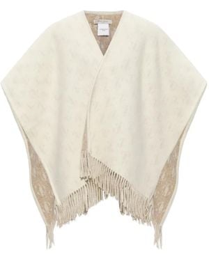 Jimmy Choo Poncho Mit Monogramm - Weiß