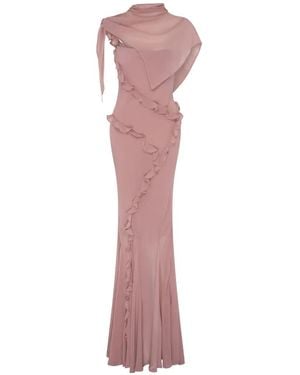 Paris Georgia Basics Ruffled Maxi Dress - Pink
