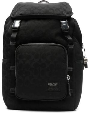 COACH Patterned Backpack - Black