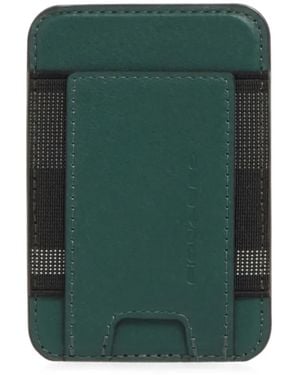 Piquadro Magsafe Elasticated Leather Cardholder - Green
