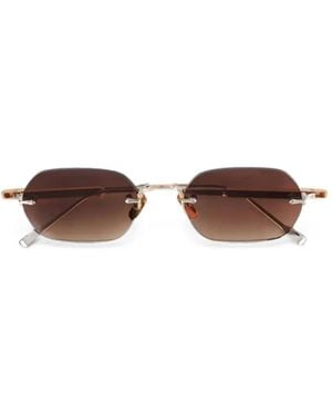 Sato Eyewear Terebellum Iv Geometric-Frame Sunglasses - Brown