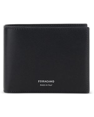 Ferragamo Leather Bi-Fold Wallet - Black