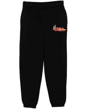 Melt Graphic-Print Track Trousers - Black