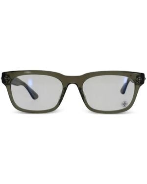 Chrome Hearts Vagilante Rectangle-Frame Glasses - Gray