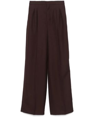Ami Paris Wide-Leg Tailored Trousers - Brown