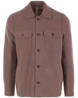 Eleventy Wool Shirt - Brown