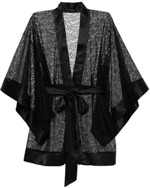 Kiki de Montparnasse Petite Fleur Badjas - Zwart