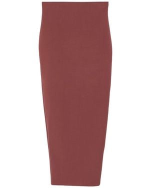 Rick Owens Falda Midi De Tubo - Rojo