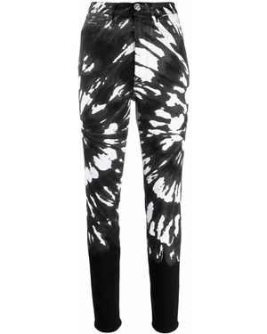 Philipp Plein Tie-dye Slim-fit Trousers - Black