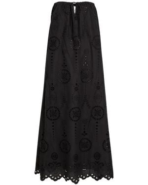 Matteau Broderie-Anglaise Midi Dress - Black